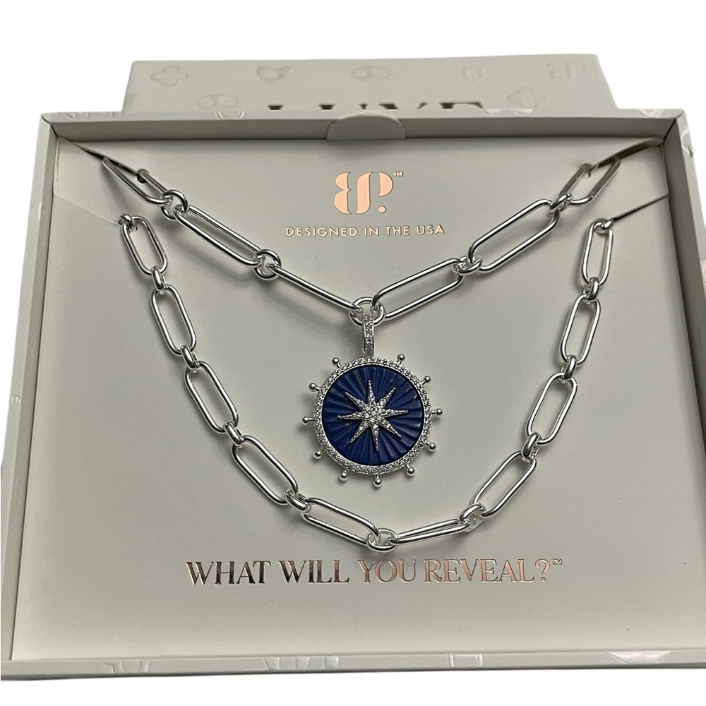 Bomb Party Luxe Layers 2026 “It Was Meant To Be You” Silver/Lapis & CZ NIB